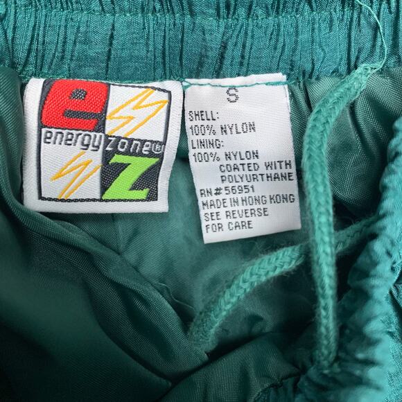 Energy Zone Vintage 80's Women's Nylon Sweatsuit Green White Jacket and Pants - Picture 8 of 9